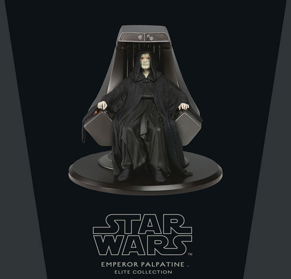 STAR WARS STATUE ELITE COLLECTION 1/10 EMPEREUR PALPATINE & TRONE IMPERIAL 18 CM