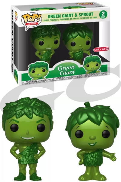 GREEN GIANT POP 2-PACK FIGURINES GREEN GIANT & SPROUT (METALLIC)