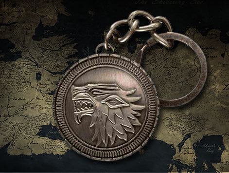GAME OF THRONES PORTE-CLES SHIELD STARK