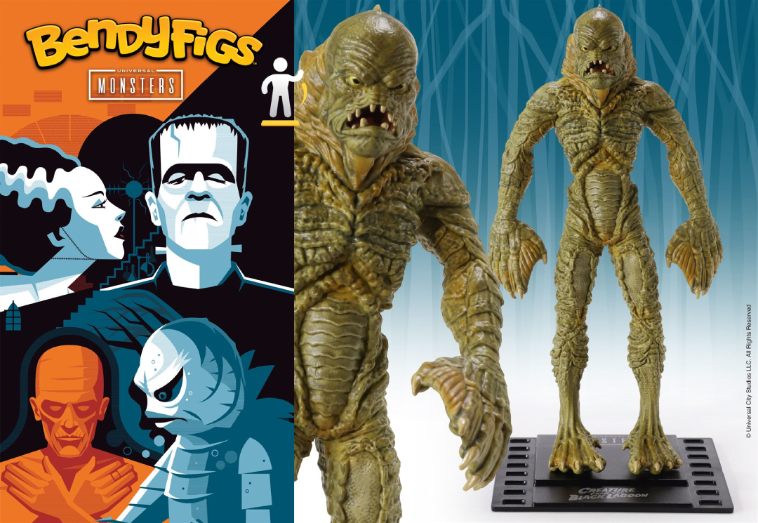 UNIVERSAL MONSTERS TOYLLECTIBLE BENDYFIGS FIGURINE CREATURE FROM THE BLACK LAGOON