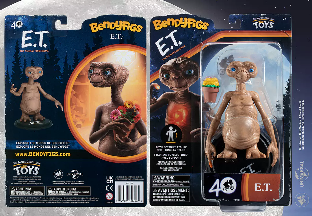 E.T. THE EXTRA-TERRESTRIAL TOYLLECTIBLE BENDYFIGS FIGURINE E.T.