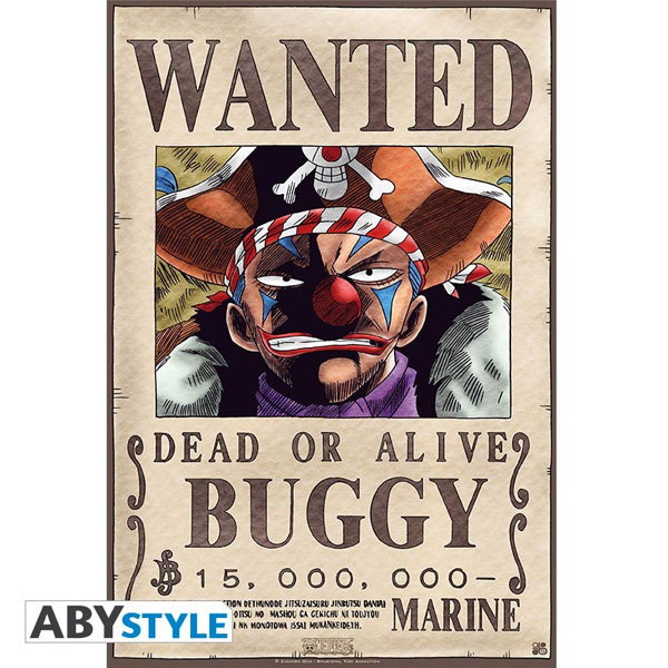 ONE PIECE POSTER ONE PIECE WANTED BUGGY 52 X 38 CM