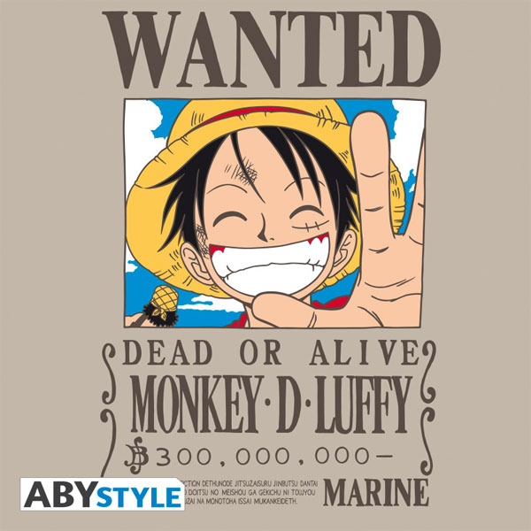 ONE PIECE T-SHIRT ONE PIECE WANTED LUFFY