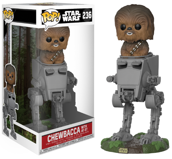 STAR WARS POP DELUXE (236) FIGURINE CHEWBACCA AVEC AT-ST