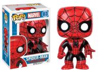 SPIDER-MAN POP VINYL FIGURINE 03 SPIDER-MAN RED AND BLACK EXCLU HOT TOPIC 10 CM
