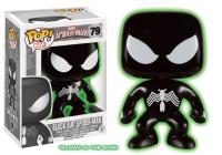 SPIDER-MAN POP VINYL FIGURINE 79 BLACK SUIT SPIDER-MAN GLOW IN THE DARK EXCLU WALGREENS 10 CM