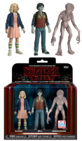 STRANGER THINGS 3-PACK FIGURINES ELEVEN (WIG), WILL (UPSIDE DOWN) & DEMOGORGON (CLOSED MOUTH)