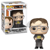 THE OFFICE POP 1004 FIGURINE DWIGHT SCHRUTE (WITH STAPLER IN THE GELATIN)