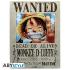 ONE PIECE PLAQUE METAL ONE PIECE LUFFY WANTED 28 X 38 CM